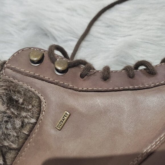 Rare Ultratex Banff Trail Soft Leather Lace up Hiking Boots with Fur lining - Picture 6 of 16